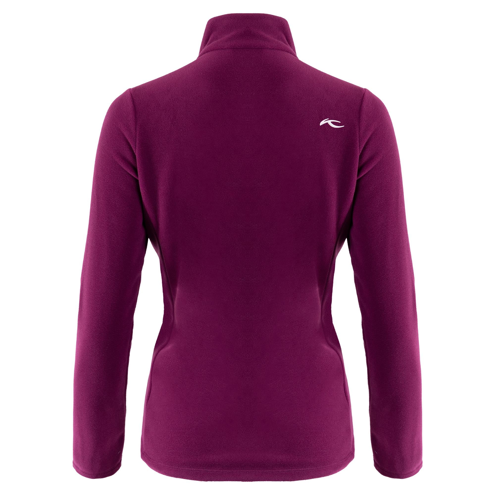 KJUS Lucerne Italian Fleece Ladies Golf Jacket Deep Ruby/Atlanta Blue